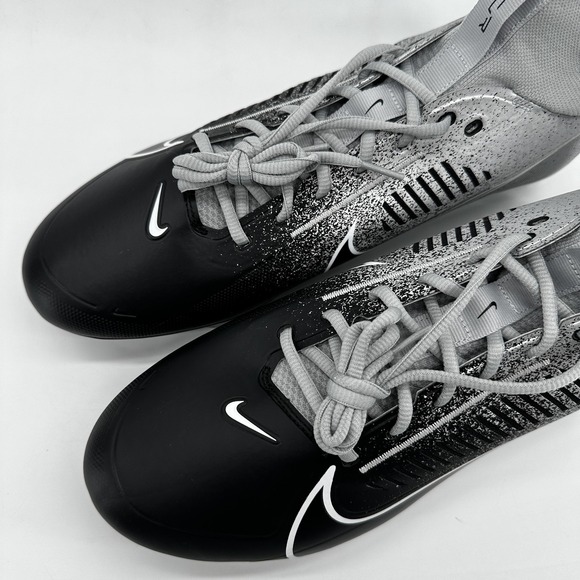 Nike Vapor Shoes Mens Size 16 Silver Black Mid Top Football Cleats HF3454-003‎ main image 11